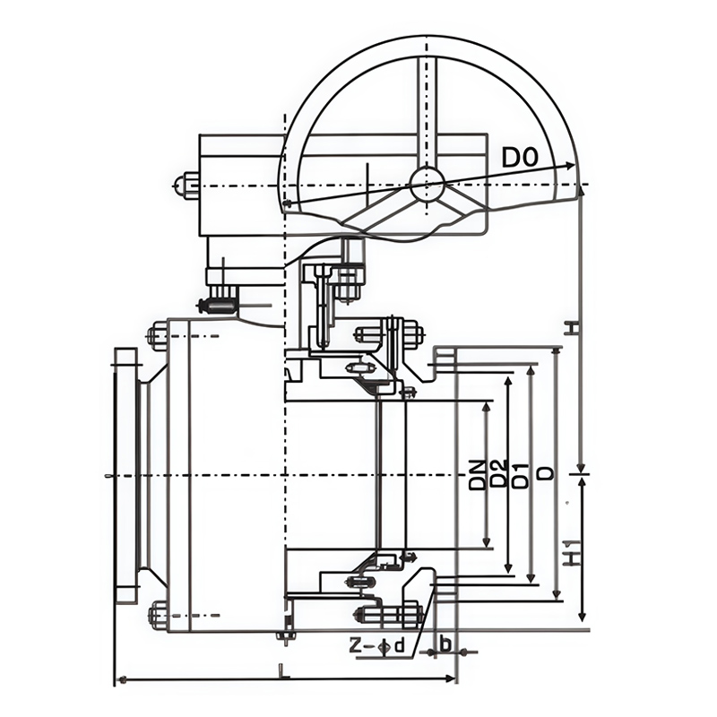 Fixed forged steel ball valve