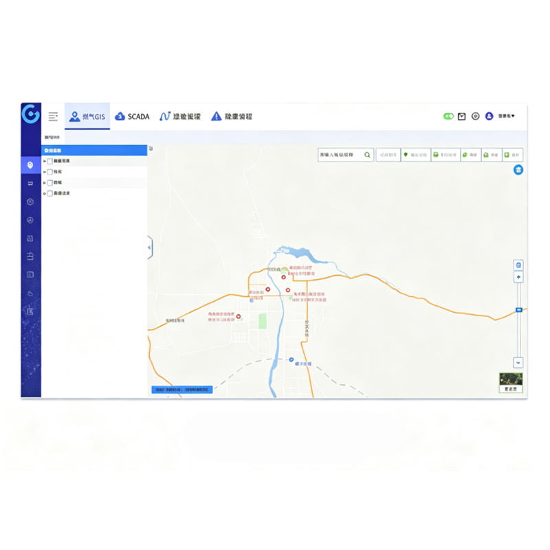 Gas pipeline network geographic information system (GIS)