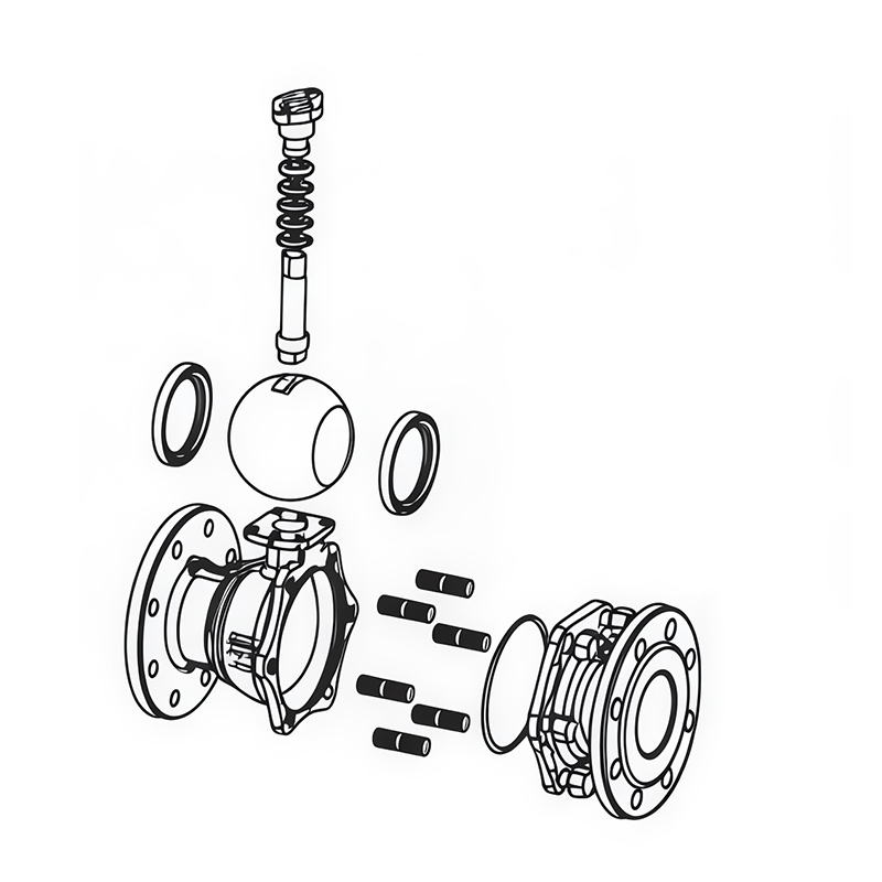Metal hard-sealed floating ball valve
